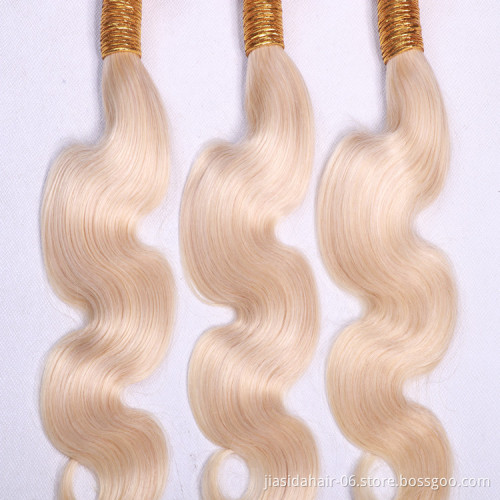 Wholesale Body Wave 613 Blond Weave Raw Mink Brazilian Bundles Cuticle Aligned Virgin Human Hair Extension